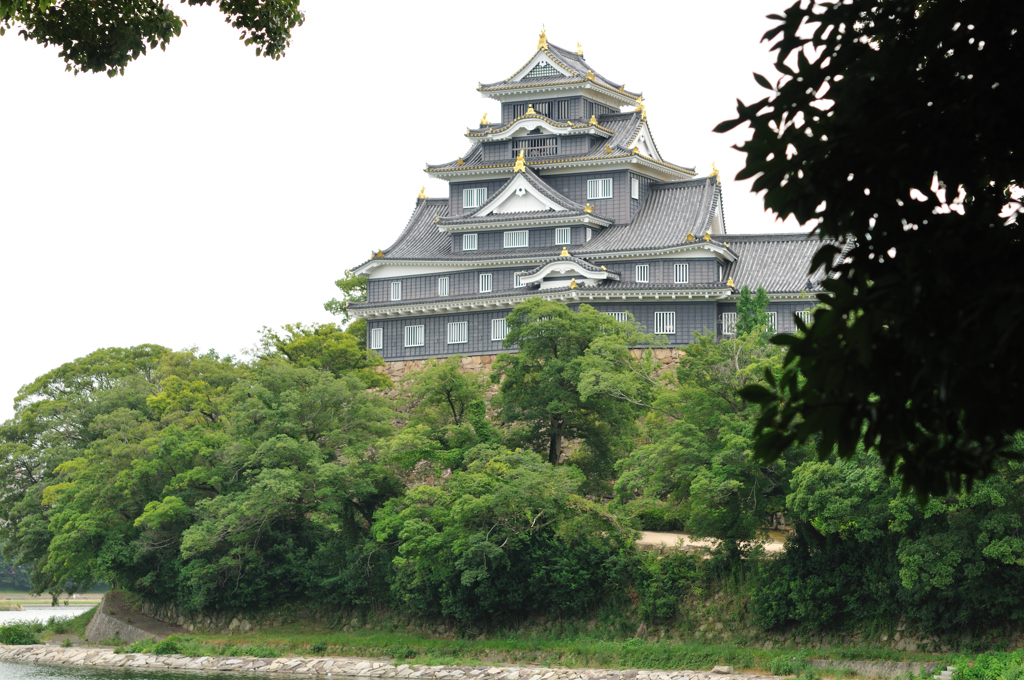 後楽園から見た岡山城