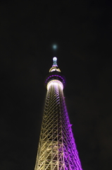 月とスカイツリー