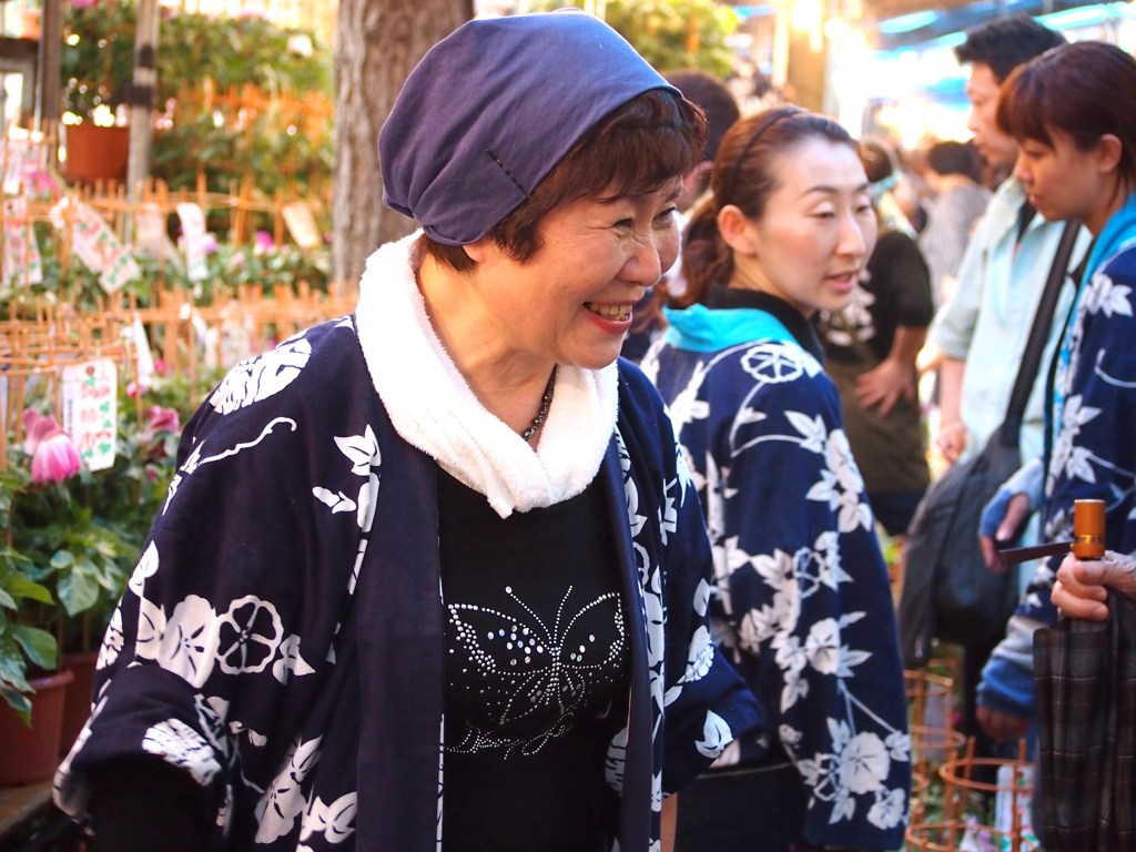 入谷朝顔市のオバちゃん