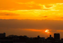 本日の夕日