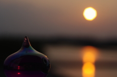 哀愁の夕日