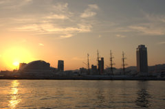 夕景・・・神戸港から
