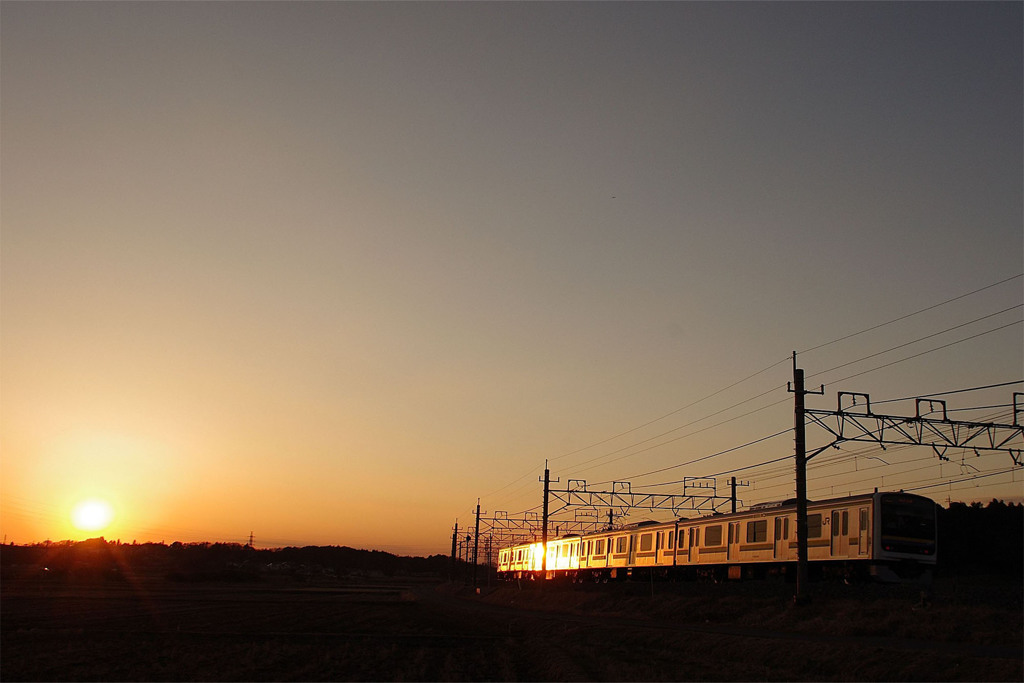 夕日