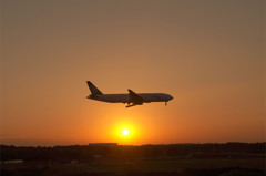 SUNSET AIRPLANE③