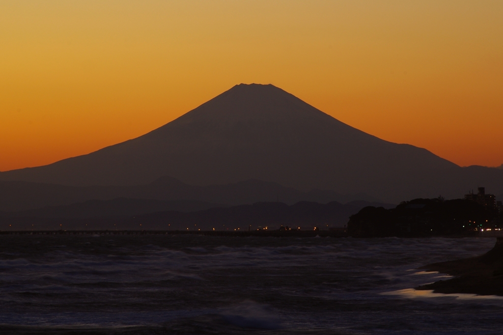 夕焼け富士