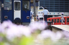 青い電車にのって