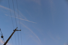 飛行機雲。