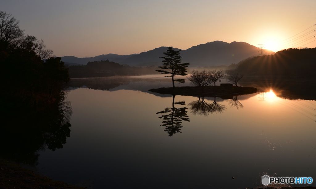 いつものダム湖