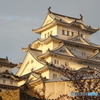 夕日に映える姫路城