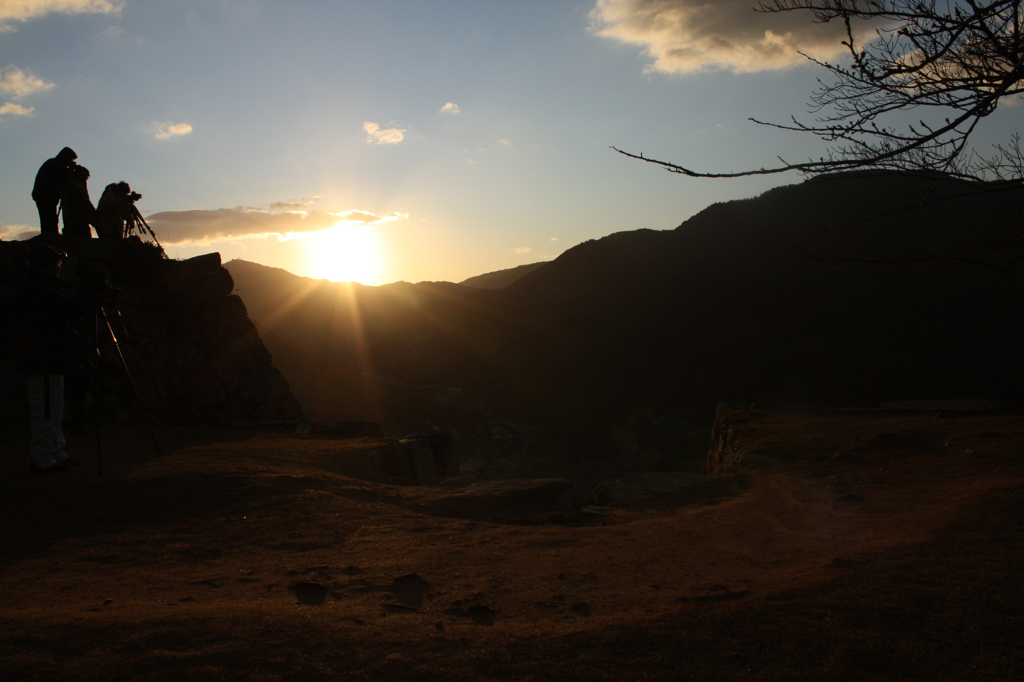 竹田城の朝日