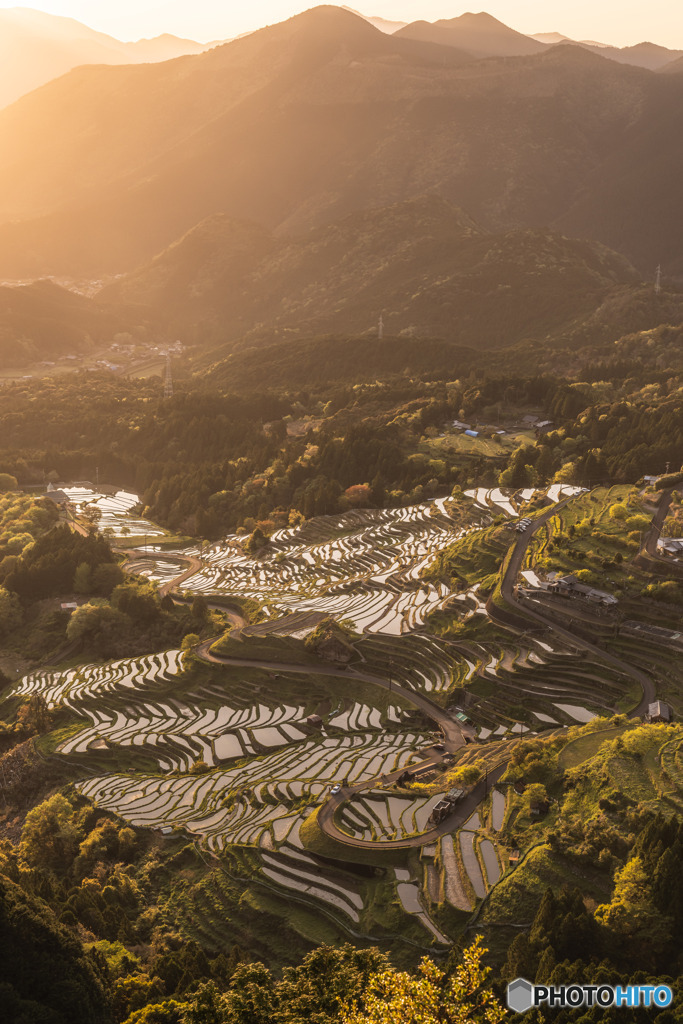 棚田の夕景２