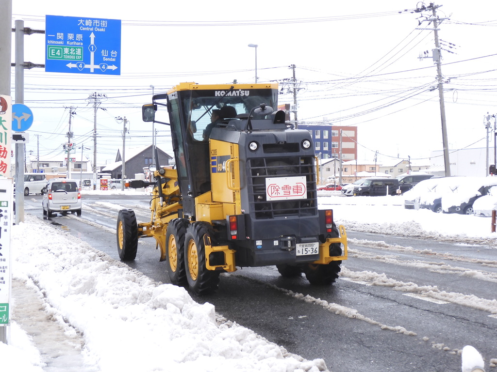 除雪車出動