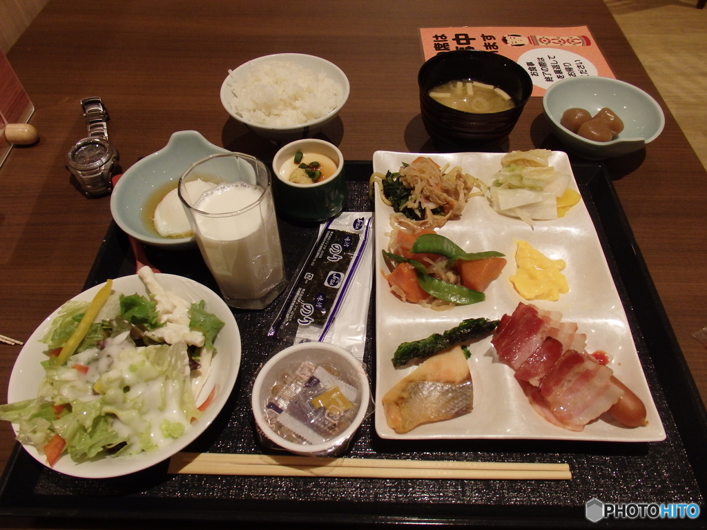 朝食もバイキング