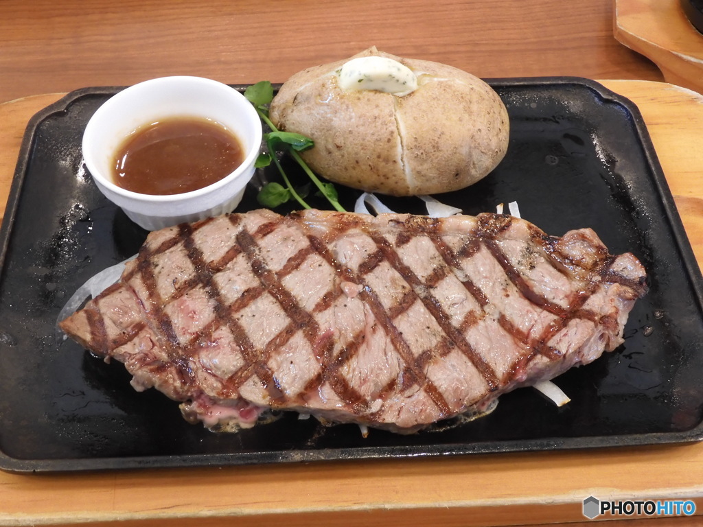 ご褒美のステーキ