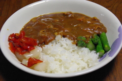 アスパラ入りのカレー