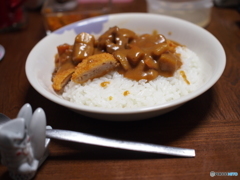 手抜きカツカレー