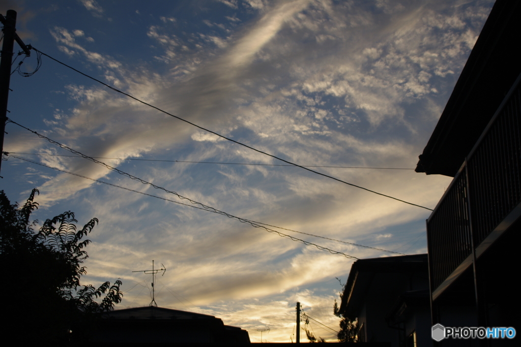 夕暮れの雲