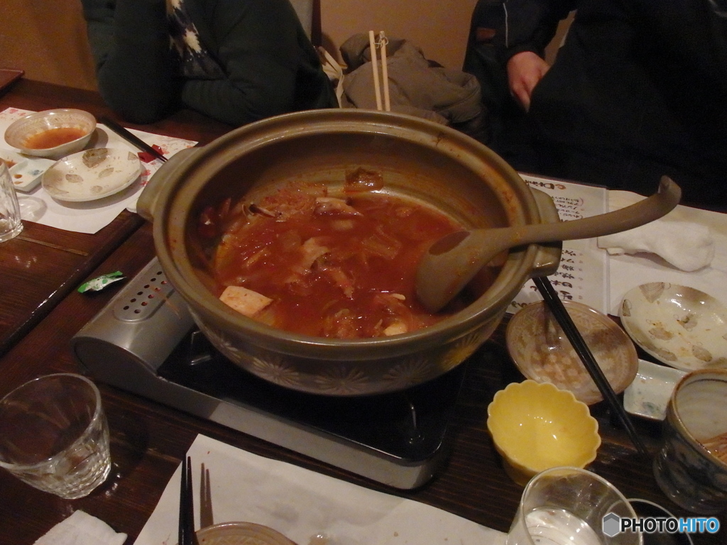 キムチ鍋　ほぼ完食