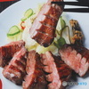 貧乏人　眼で　牛たんを食う