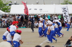 運動会の花　騎馬戦
