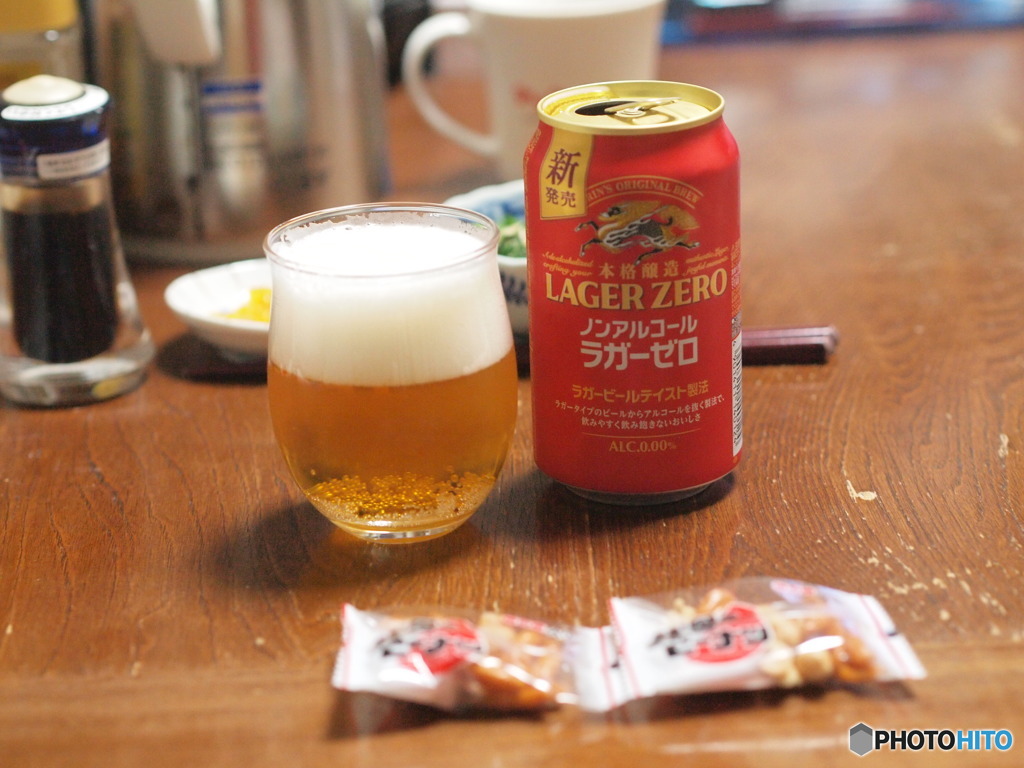ノンアルビール　泡の比較