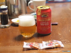 ノンアルビール　泡の比較