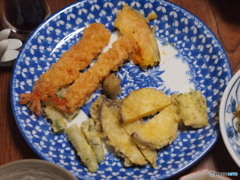 夕食は天ぷら