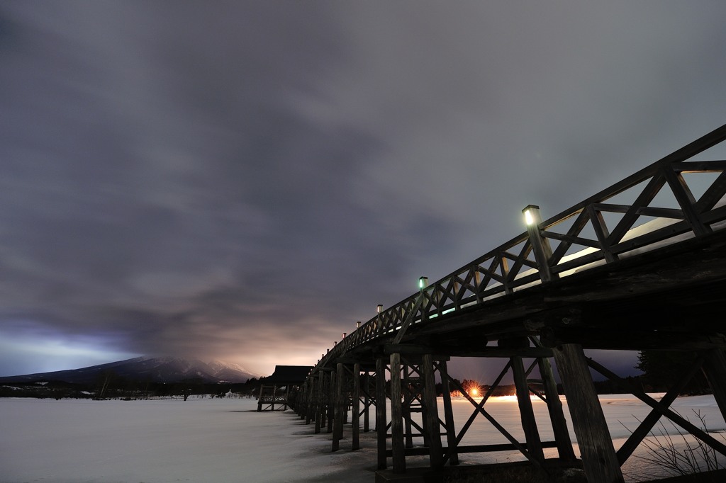 鶴の舞橋　夜景2