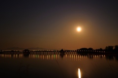 鶴の舞橋　月光