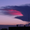 龍のような夕焼け雲