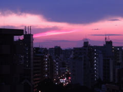 都心の夕焼け