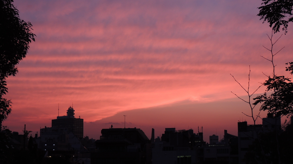 渋谷　夕焼け空
