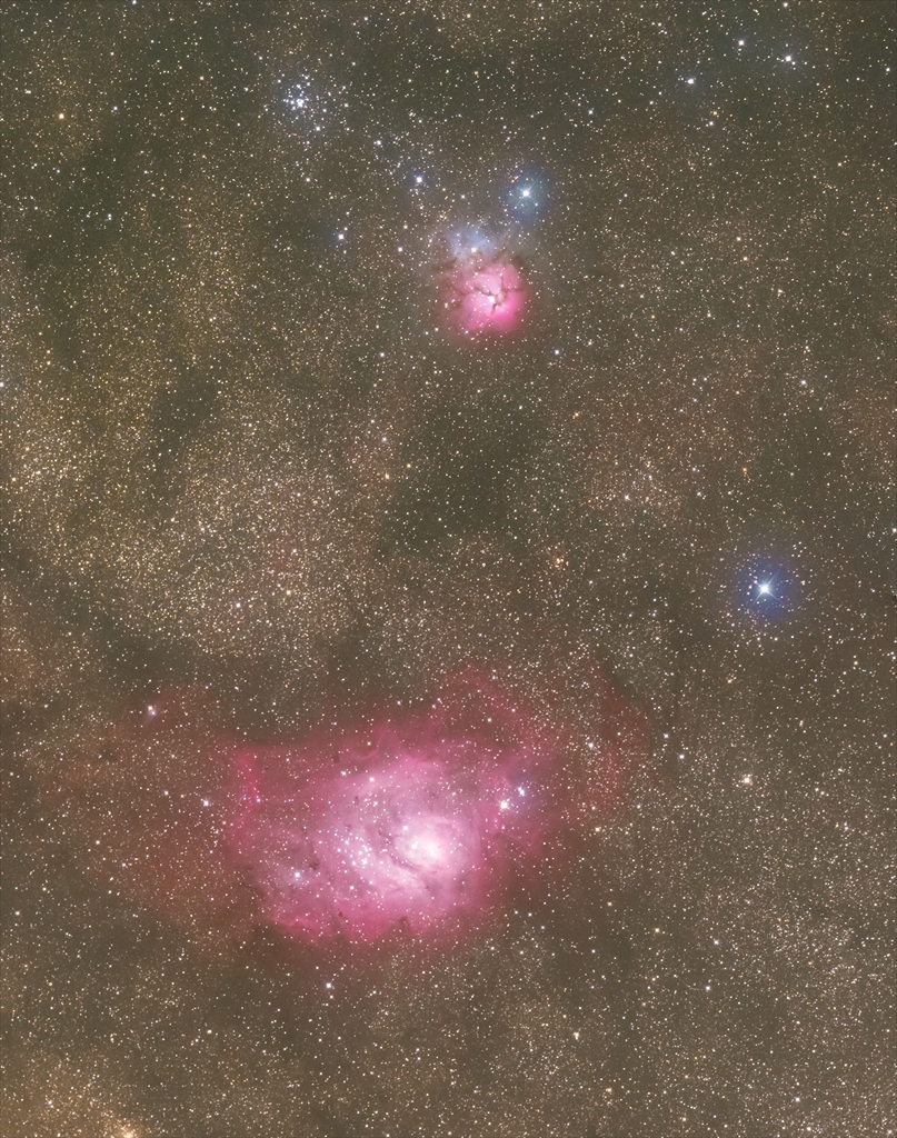 干潟星雲、三裂星雲 M8、M20