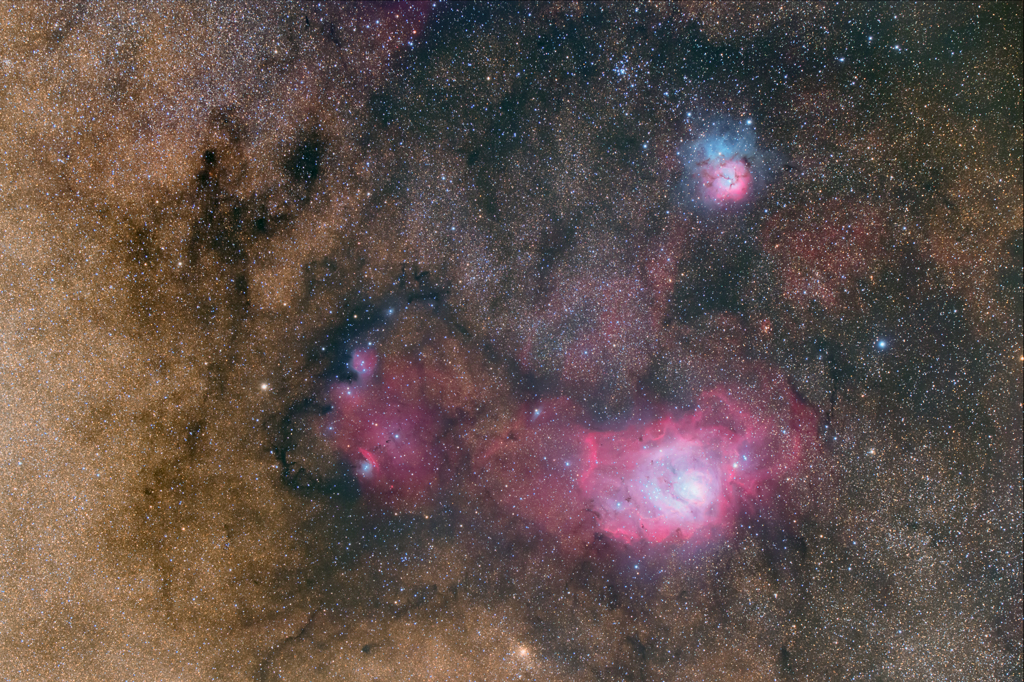 干潟星雲、三裂星雲