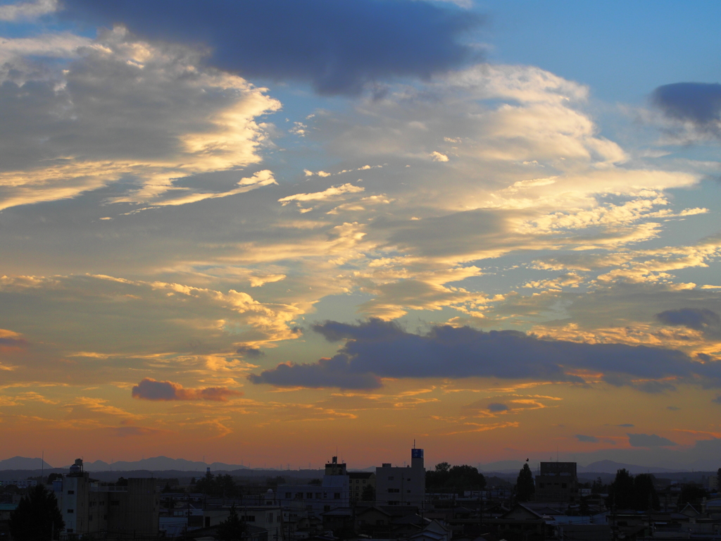 秋空グラデーション