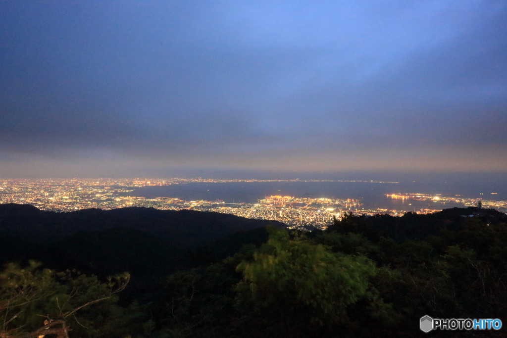 蔵出しです 六甲山からの夜景定番スポットです