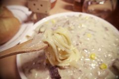 寒い日は豆乳クリームスパゲティ