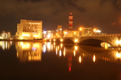 2014年４月１２日　新潟市中央区　万代橋　夜景　