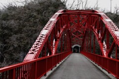 神龍湖の桜橋～帝釈峡