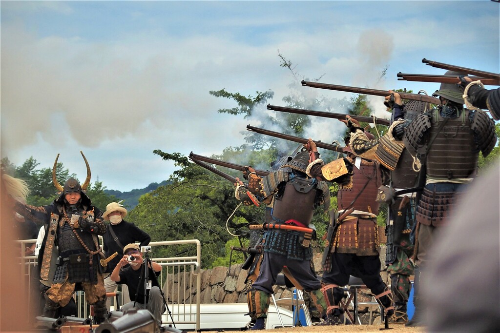 福山城400年博・開幕祭～備州岡山城鉄砲隊の演武　1