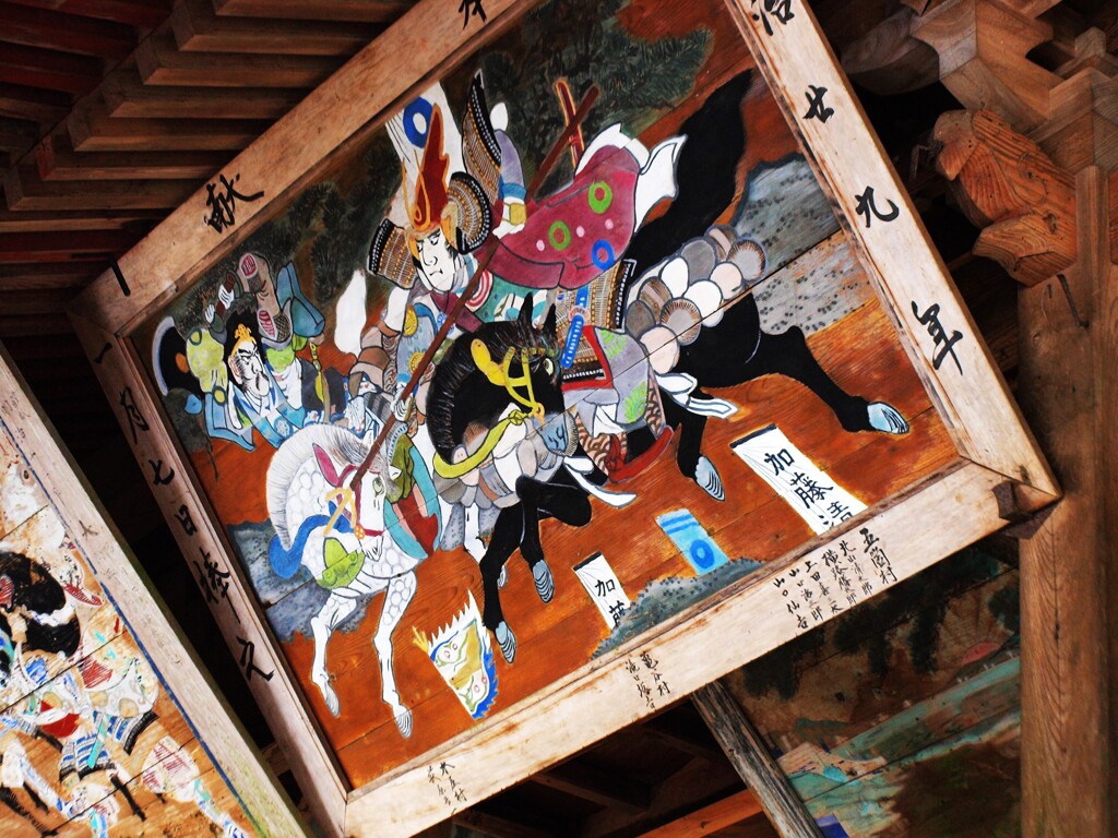 修復された奉納絵馬～領家八幡神社　２ 