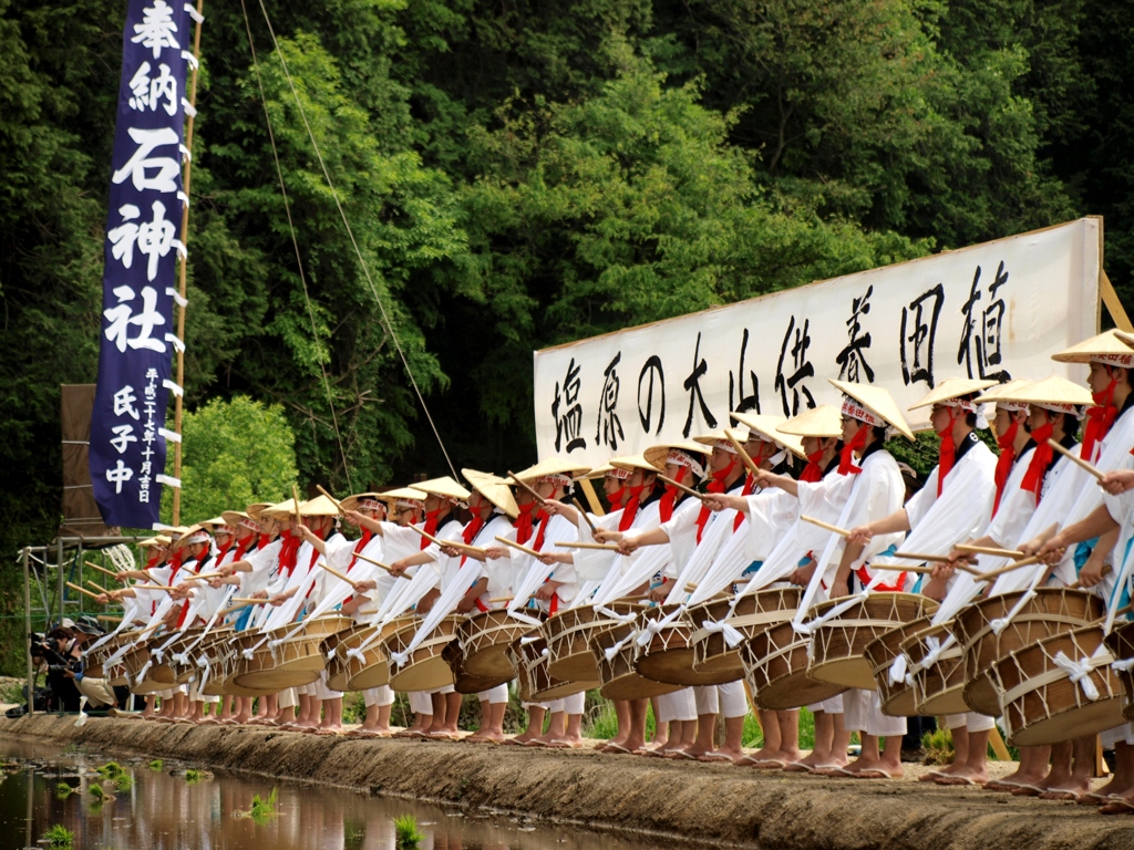 塩原の大山供養田植