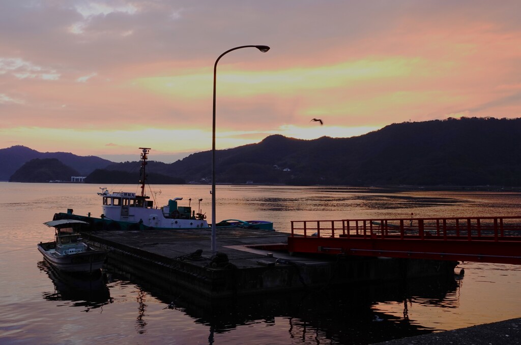 田島の朝焼け