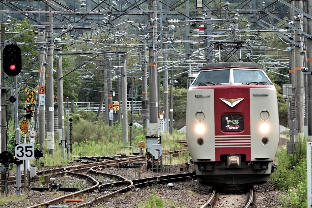 カッコイーイ(*_*;　やくもが来た～伯備線・美袋駅