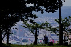 城址公園の夕暮れ時～