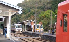 1日に1回だけの賑わい~備後落合駅 1日に1回だけの賑わい~備後落合駅