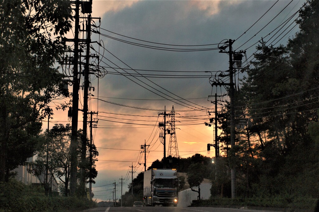 ８月の夕暮れ時～