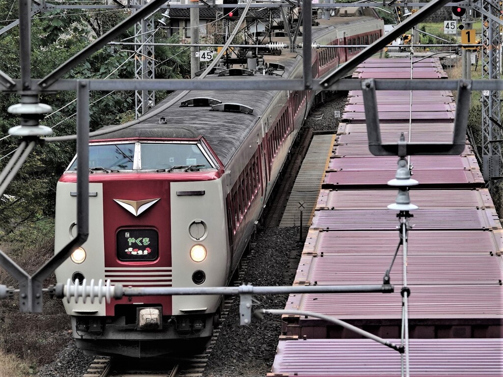 駅の跨線橋から俯瞰～やくも