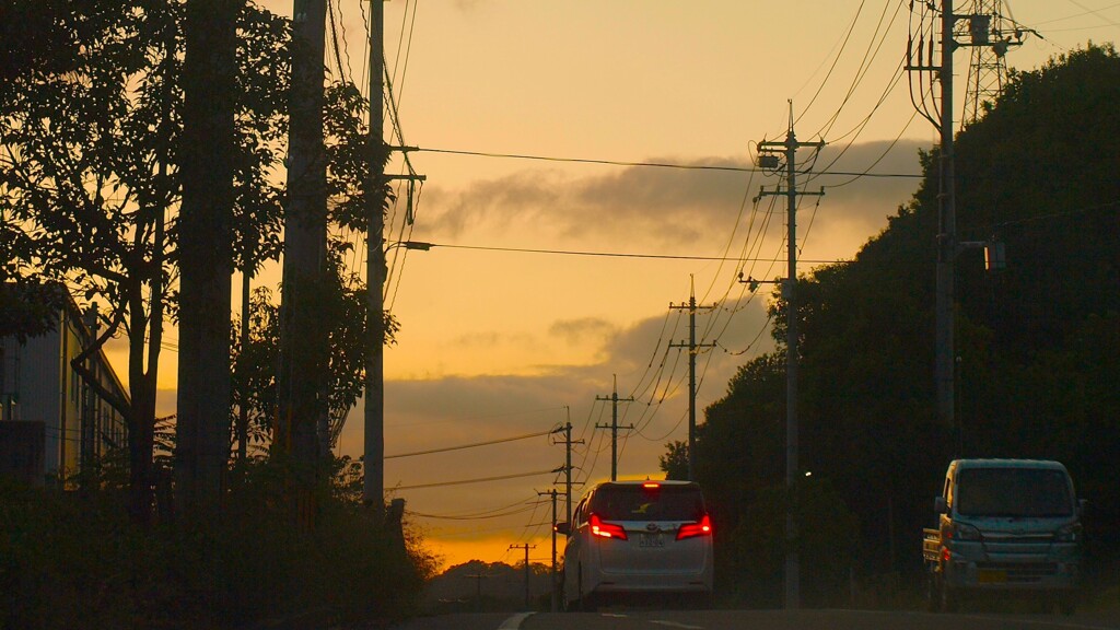 晩秋の夕暮れ時～