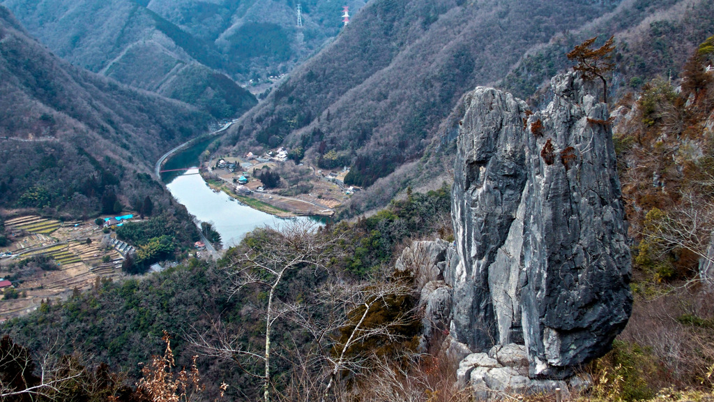 夫婦岩　高梁　